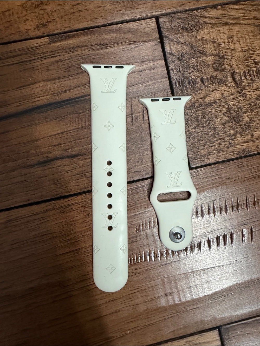 Louis Vuitton Cream Embossed Monogram Apple Watch Band